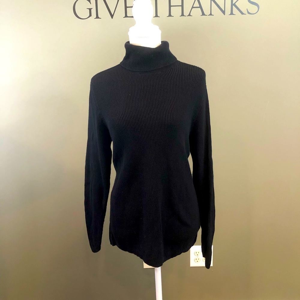 Croft & Borrow Black Turtleneck Sweater XL